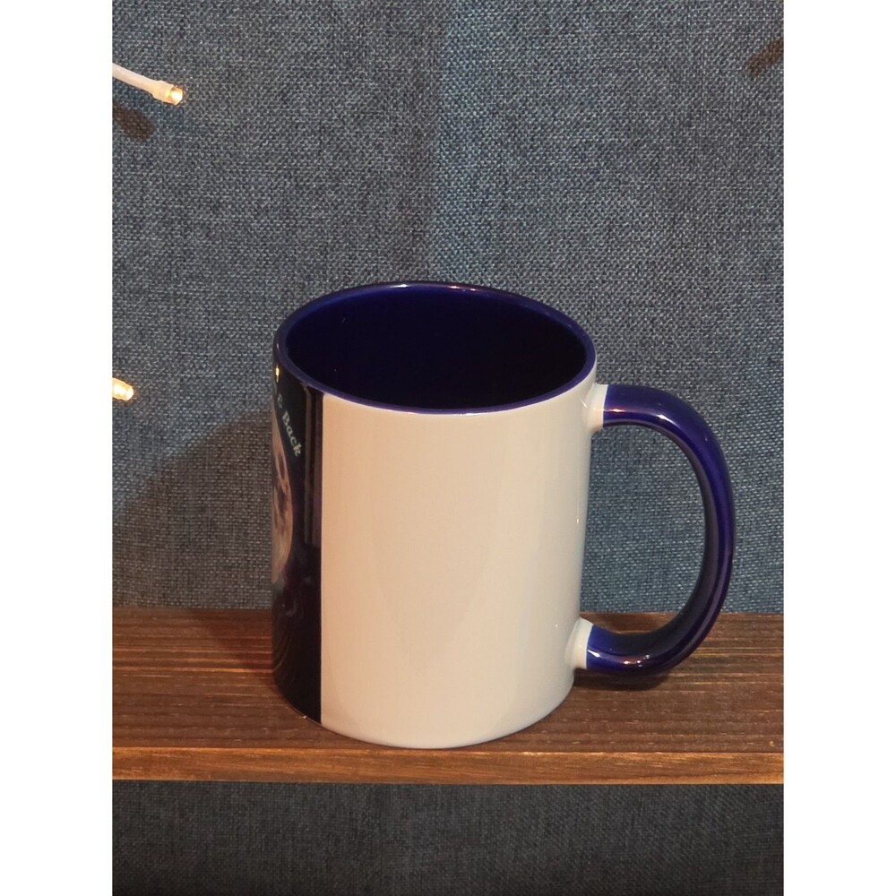 Love You To The Moon Ceramic Coffee Mug Navy Two-Tone New - Picture 9 of 16